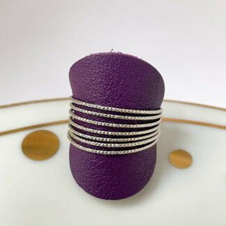 Bague réglable semainier sept anneaux - Palladium