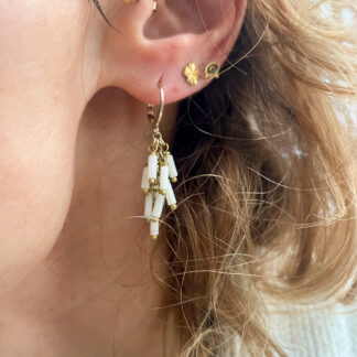 Boucles d'oreilles plume de CORAIL