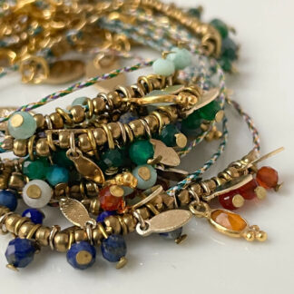 Bracelet sur lien INDI pierres semi-précieuses
