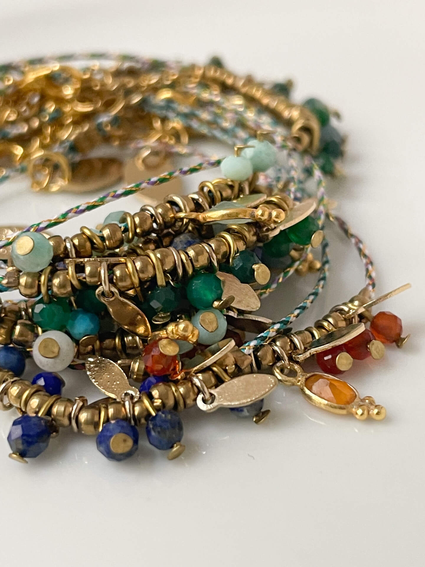 Bracelet sur lien INDI pierres semi-précieuses